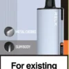 RELX悅刻x-box-16000口拋棄式電子煙-藍銀主機 RELX 悅刻 X-BOX 16000口 專用換彈拋棄式電子煙套裝|智慧功率調節體驗|Mesh網狀芯打造細膩霧化表現